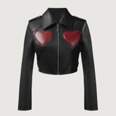 Liv Morgan WWE Raw 2025 Red Hearts Leather Jacket